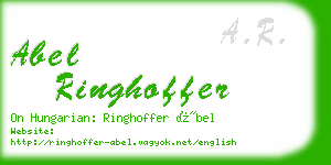 abel ringhoffer business card